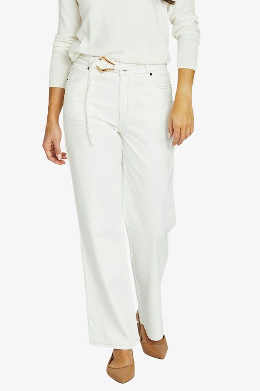 Jump - Ecru Belted Jean / 606J7021A