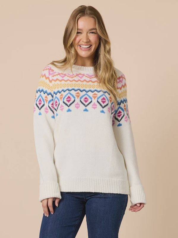 Threadz - Chevalier Knit-Ivory Multi 48713