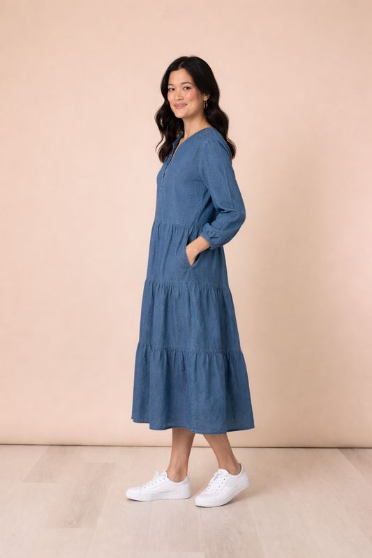 Gordon Smith - Macy Tiered Dress / Denim 48864