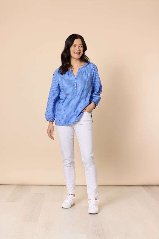 Gordon Smith - Cherish Heart Top - Blue/ White 49019