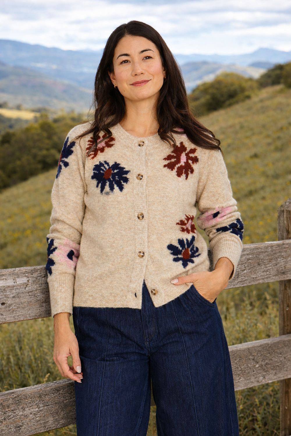 Jump - Daisy Cardigan / Oat Combo 60611004A