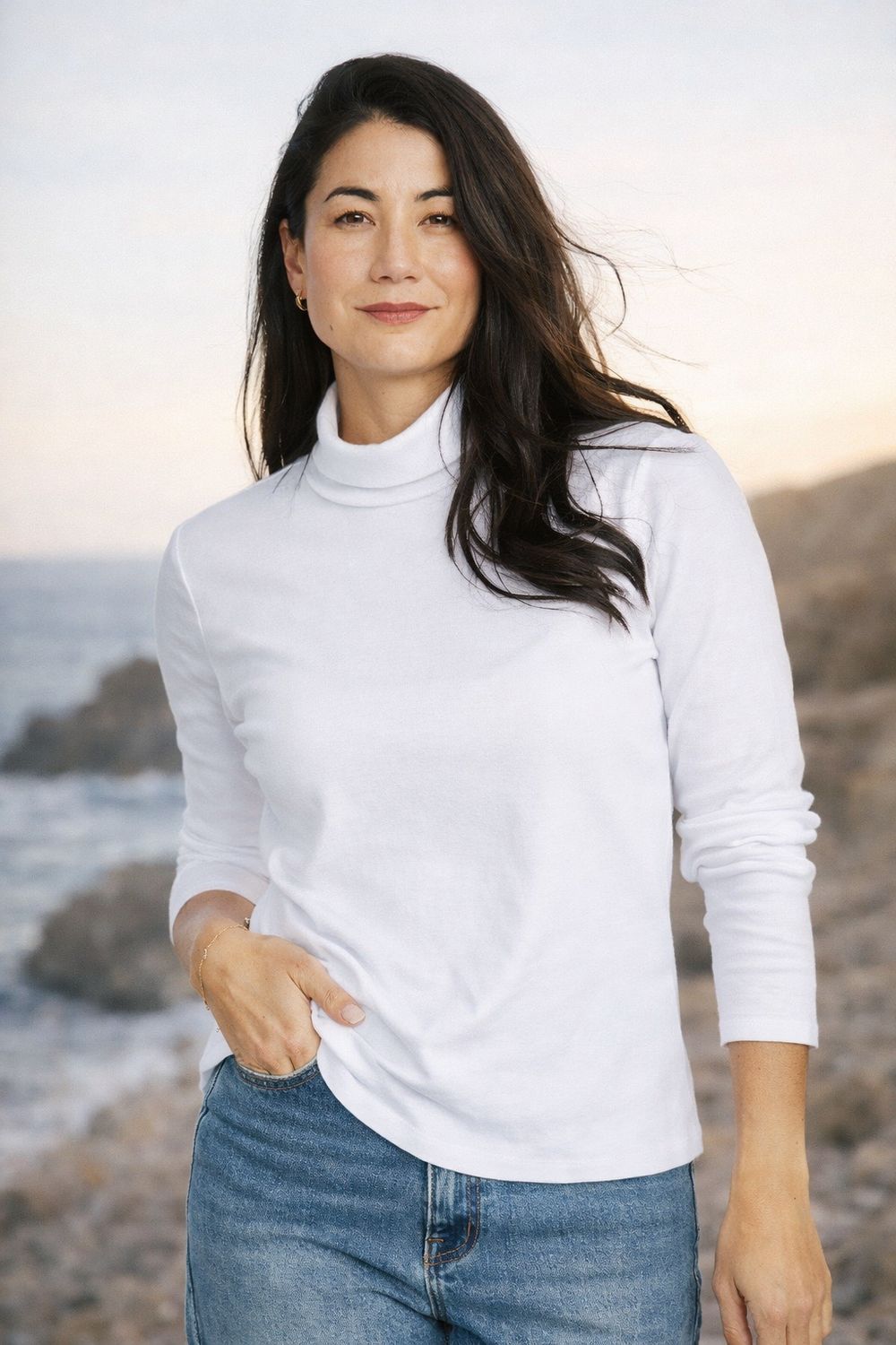 Jump - Cotton L/S Skivvy / White 60612011A