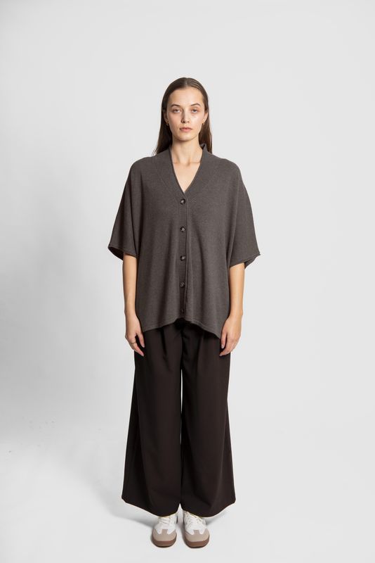 Fields - Merino Blend Poncho / Coffee Bean FK6003