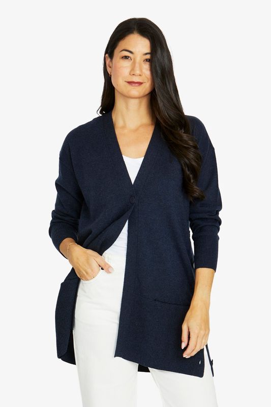 Jump - Side Button Cardi / Midnight Marl 60611031A