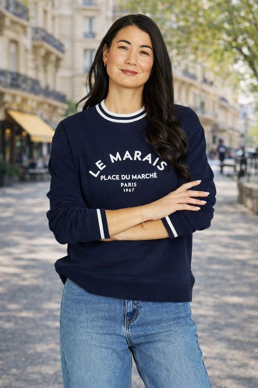 Jump - Le Marais Sweat Top / Navy/Ivory 60612015A
