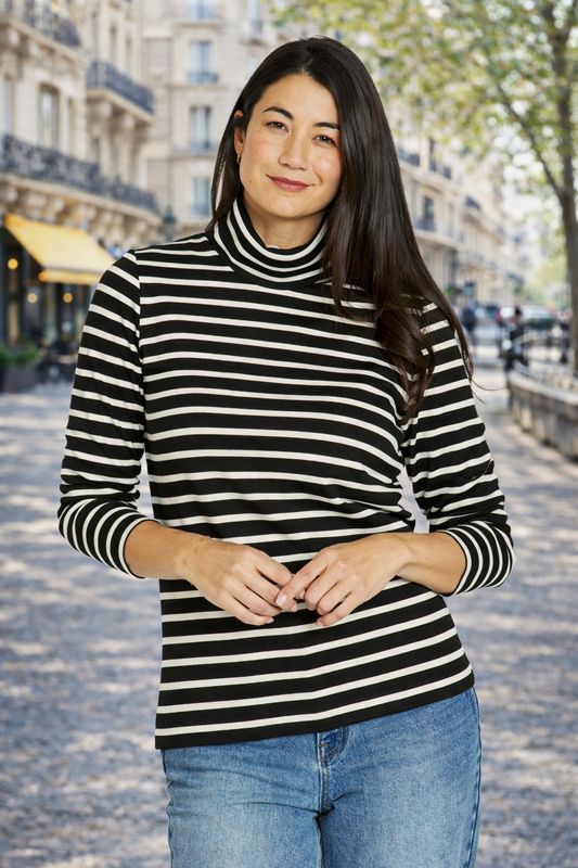 Jump - Stripe Skivvy / Blk/Vanilla 60612023A