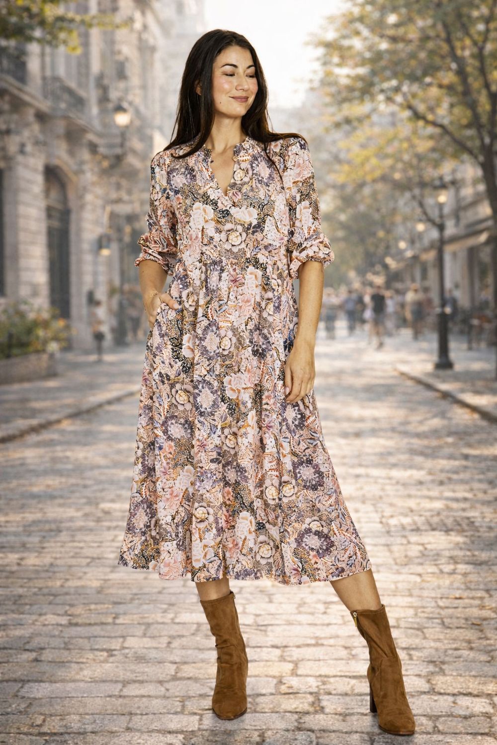 Jump - Delicate Paisley Dress / Multi 606J5079A Jump - Delicate Paisley Dress / Multi 606J5079A