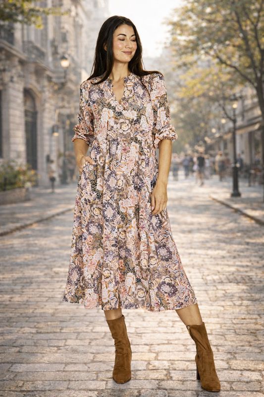Jump - Delicate Paisley Dress / Multi 606J5079A