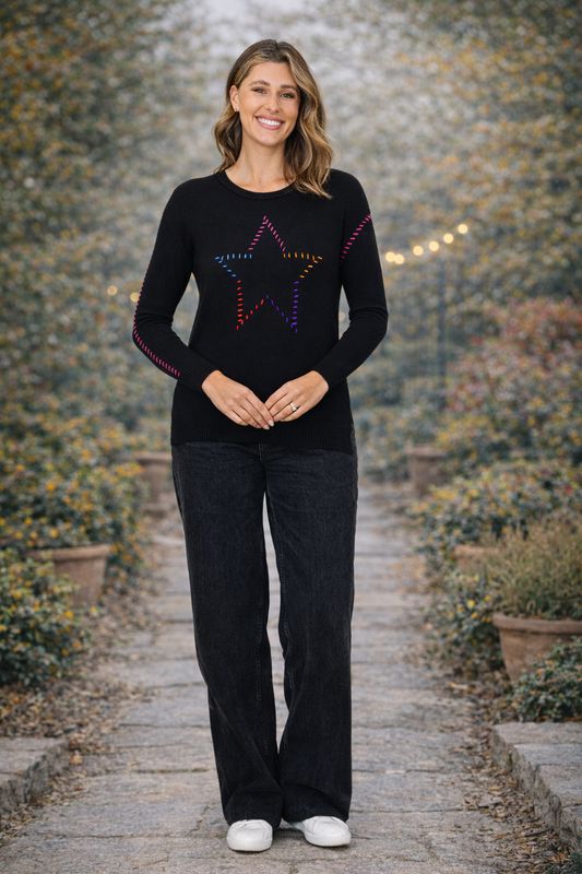 Renoma - Ellen Star Sweater / Black W687