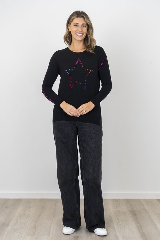 Renoma - Ellen Star Sweater / Black W687