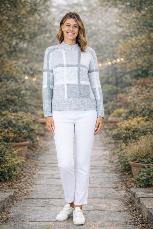 Renoma - Check Me Out Sweater / Silver W681