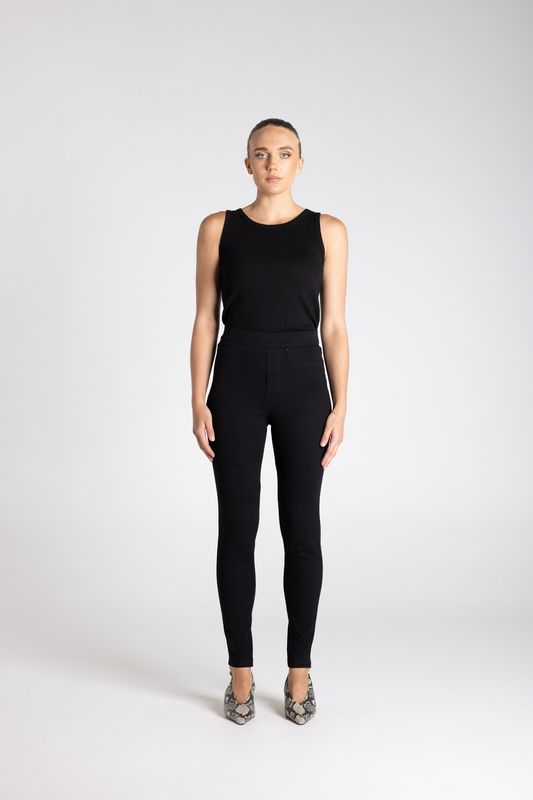 Two T's - Pull on Pant / Black 3030W