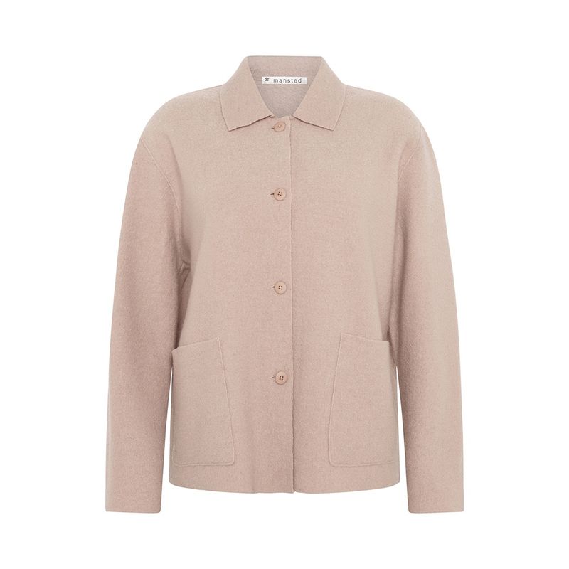 Mansted - Boiled Wool Jacket / Dusty Rose Bobo
