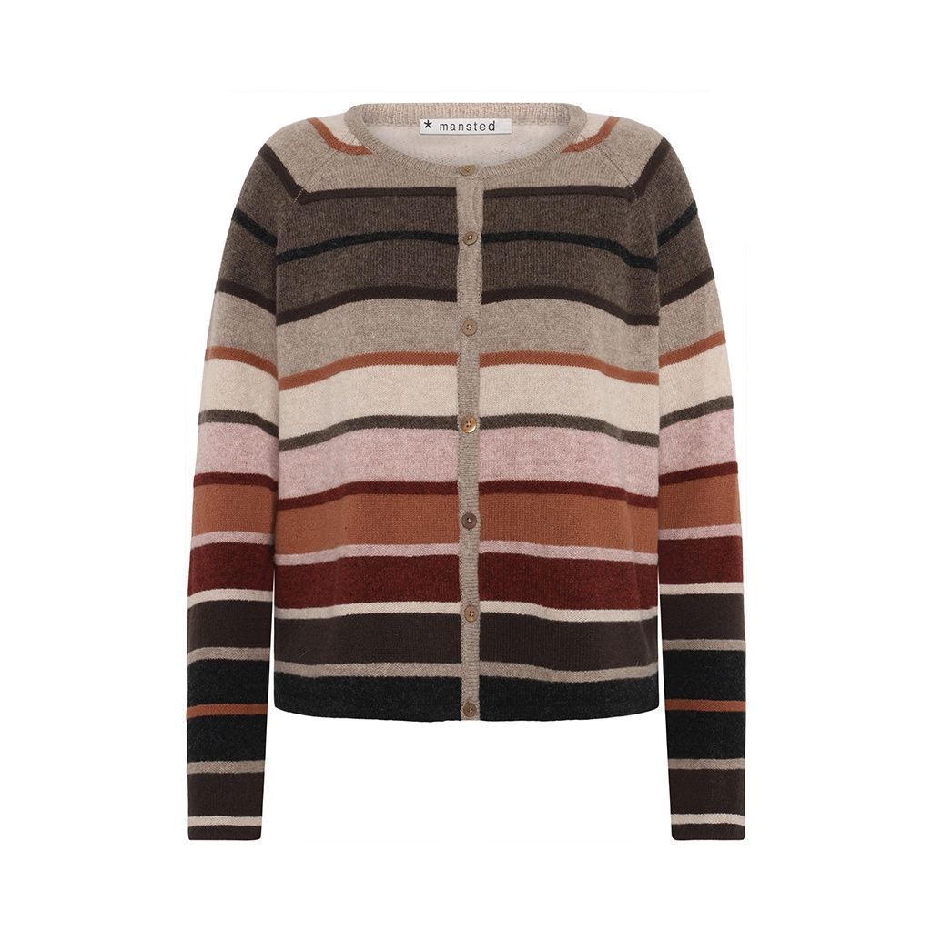 Mansted - Lamb Stripe Cardi / Dk Brown Amina