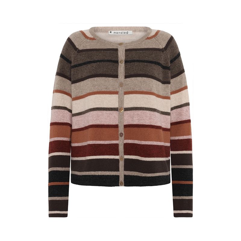 Mansted - Lamb Stripe Cardi / Dk Brown Amina