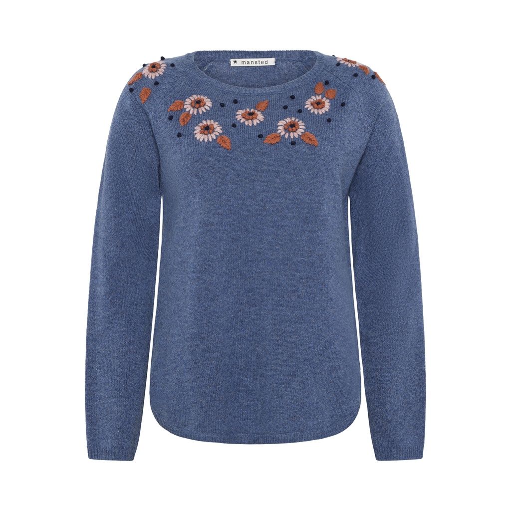 Mansted - Lamb Posy Pullover / Blue Flower