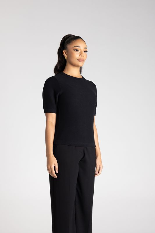 Two T's - Short Sleeve Crew / Black 3301