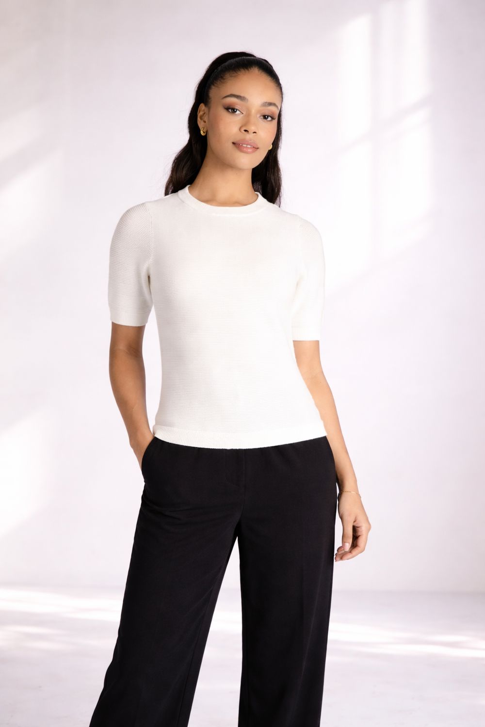 Two T's - Short Sleeve Crew / Ivory 3301