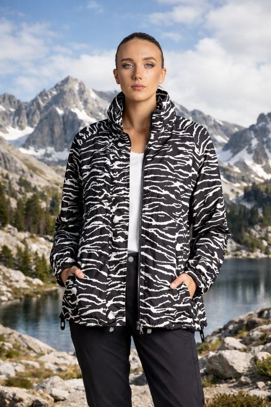 Two T's - Zebra Print Spray Jacket / 3350