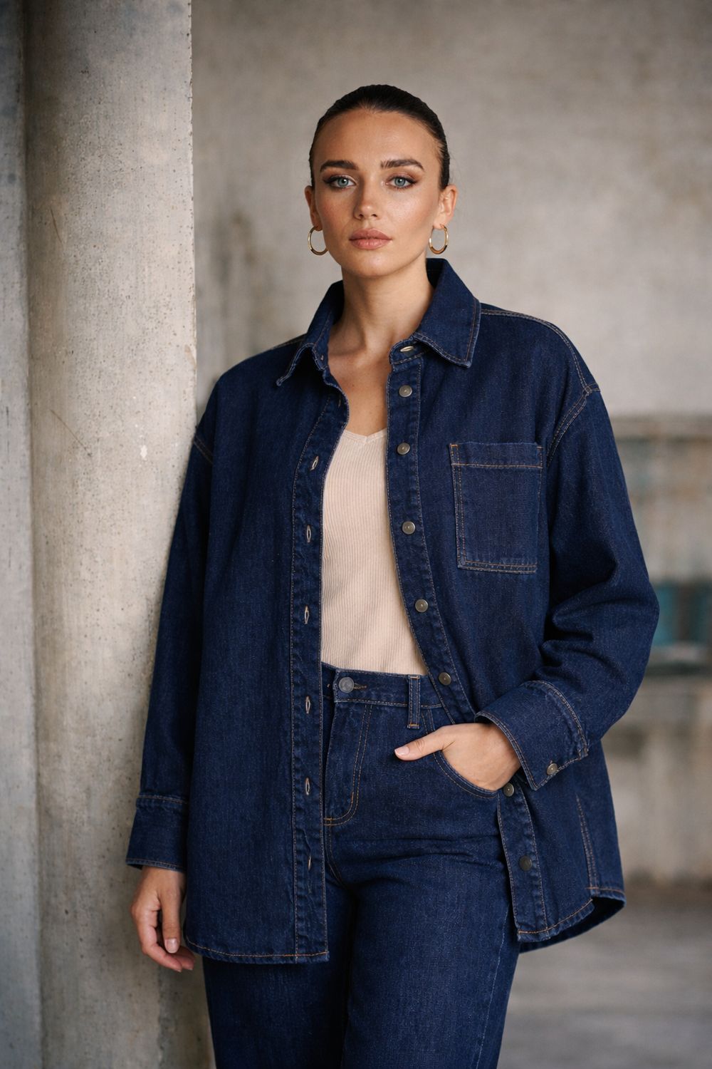 Two T's - Denim Shirt / Dark Denim 3368