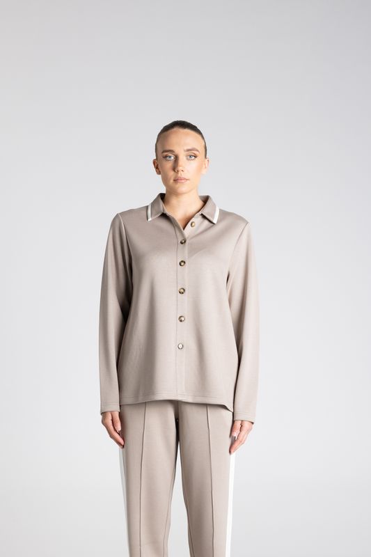 Two T's - Travel Shirt Pebble/Ivory 3367