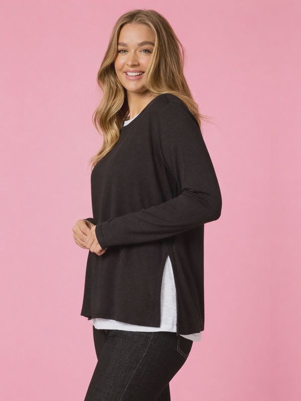 Threadz - Alicia 2 in 1 Top / Black 48666
