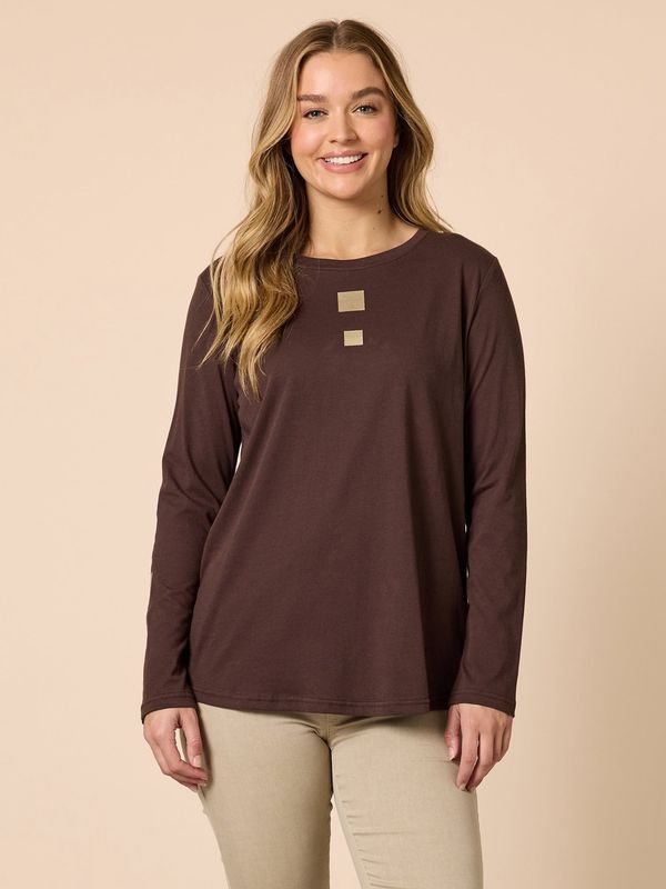 Threadz - Hearts Square Tee / Coffee 48542