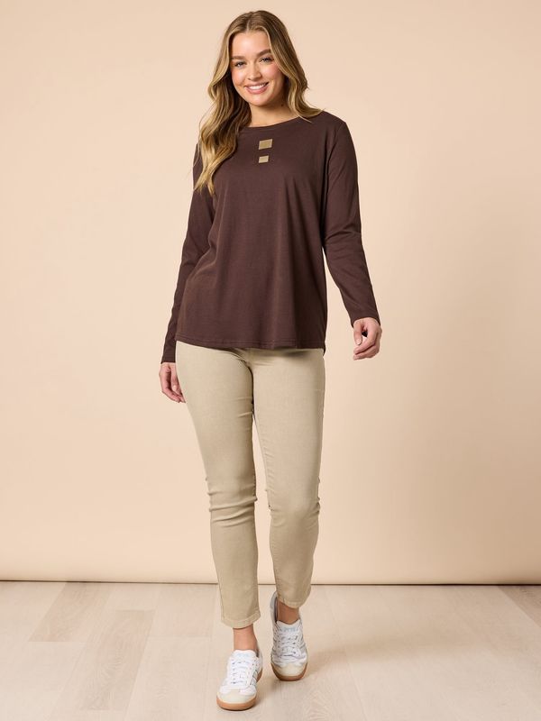 Threadz - Hearts Square Tee / Coffee 48542
