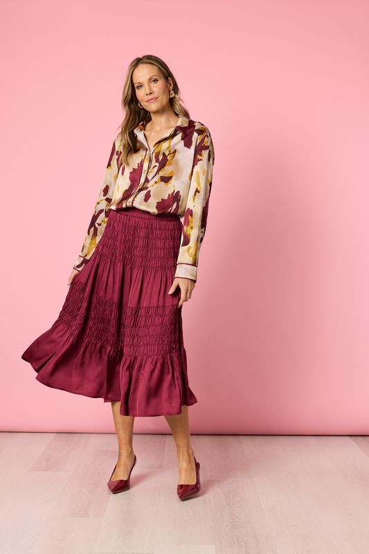 Hammock &amp; Vine - Lux Ruche Skirt / Shiraz 47287