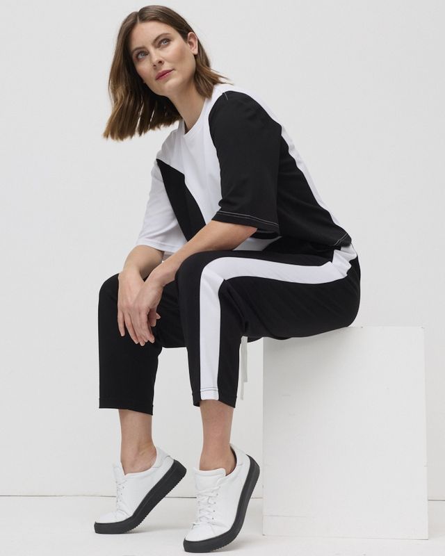 Marco Polo - Side Stripe Ponte Legging / Black YTMP8299