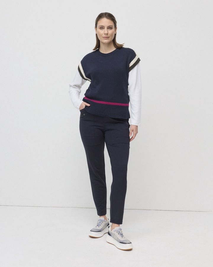 Marco Polo - Panelled Pocket Pant / Navy YTMP8302