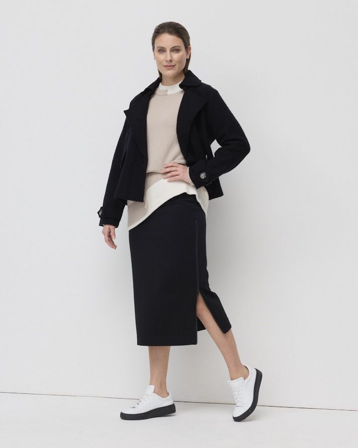 Marco Polo - Utility Ponte Skirt / Black YTMP5068