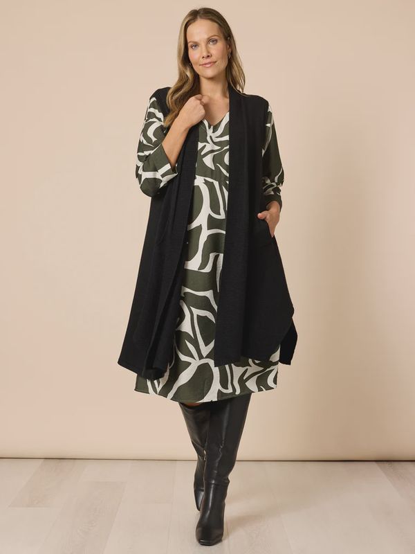 Clarity - Casa Longline Knit Vest / Black 46835