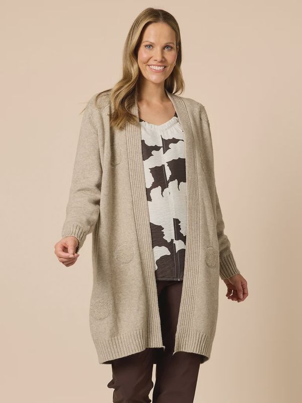Clarity - Cirque Diamante Longline Cardigan / Latte 49277