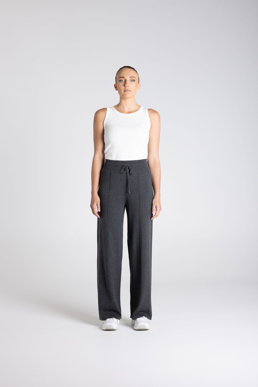 Two T's - Jersey Knit Pant / Steel 3319