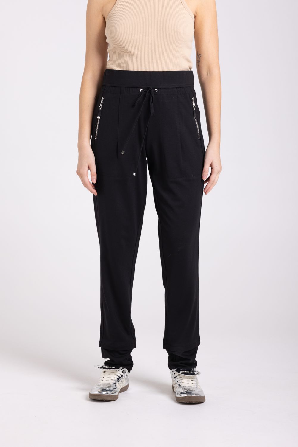 Two T's - Ponti Panelled Pant / Black 3397