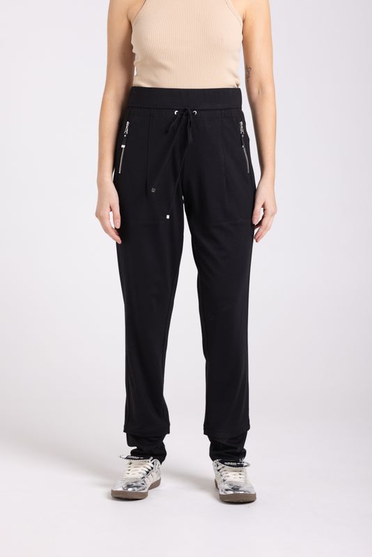 Two T's - Ponti Panelled Pant / Black 3397