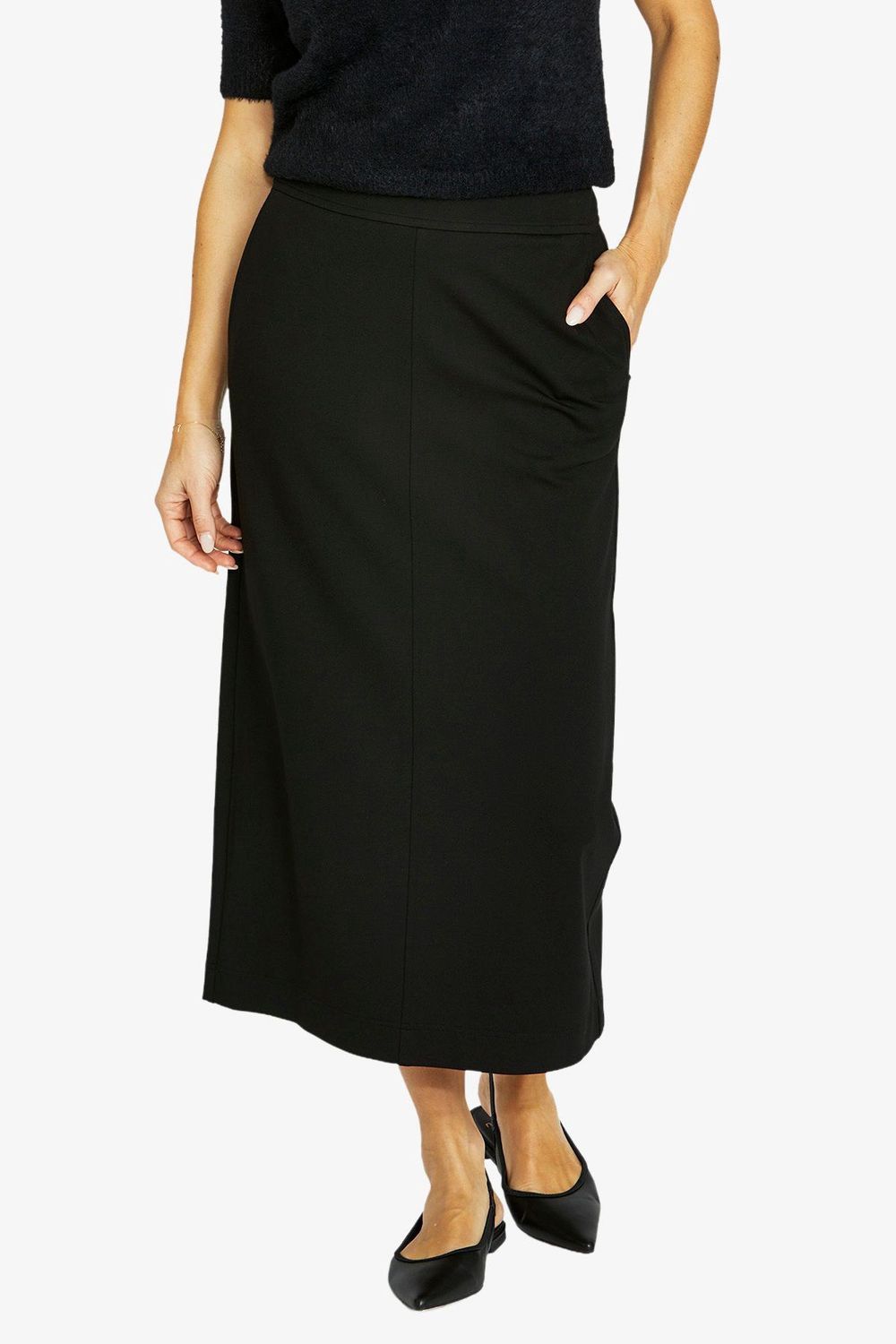 Jump - Ponte Midi Skirt / Black 60616002A
