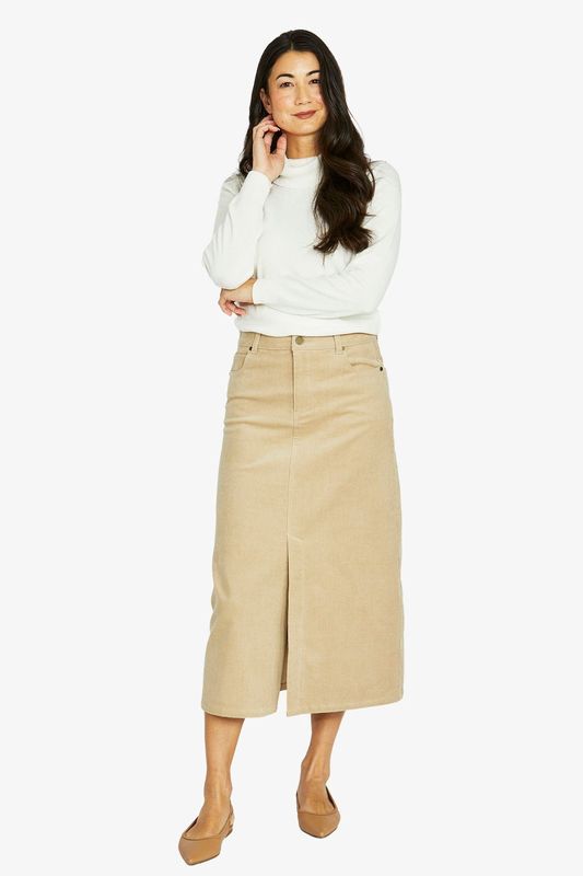 Jump - Cord Skirt / Oat 606J6047A
