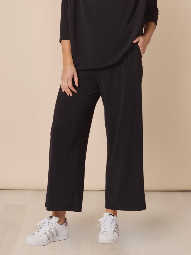 Clarity - Travel Jersey Wide Leg Pant - Black 48405