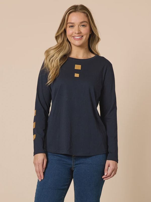 Threadz - Hearts Square Tee - Navy 48542