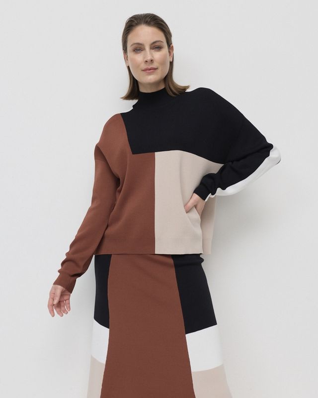 Marco Polo - Earth Tones Sweater - Chestnut YTMP3667