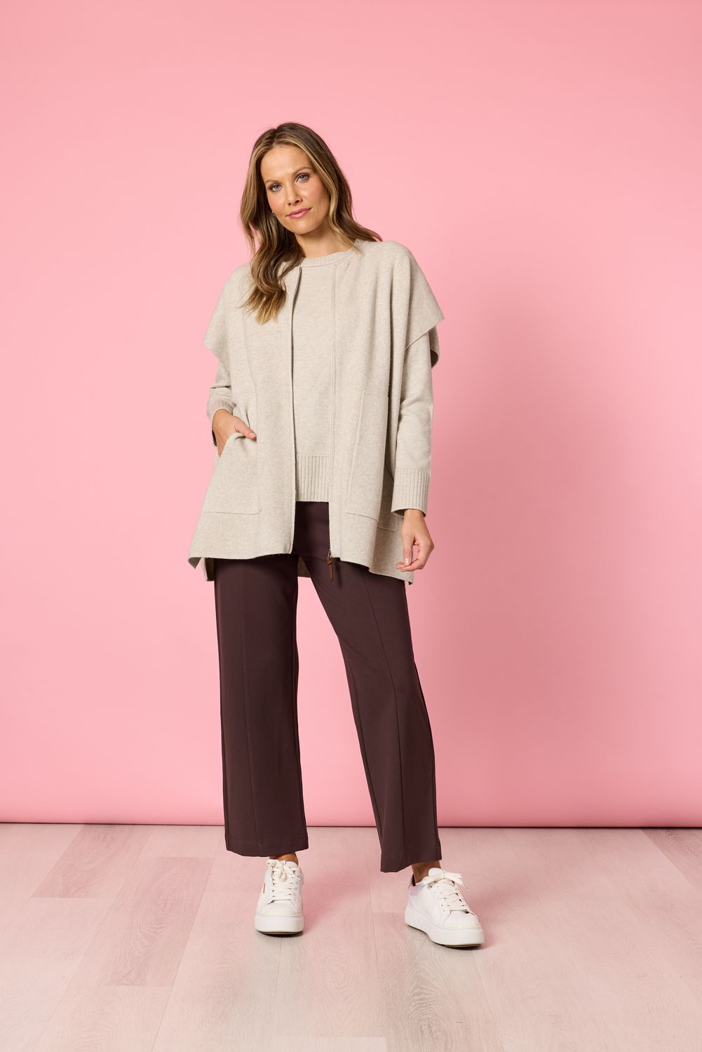 Hammock &amp; Vine - Elena Short Sleeve Zip Knit - Natural 49300