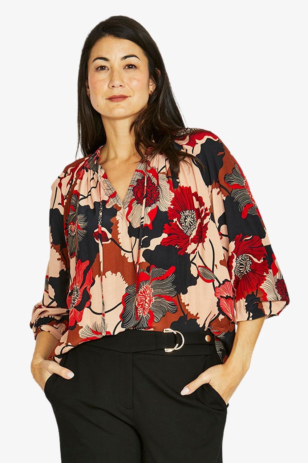 Jump - Parisian Floral Top / Multi 606J3064A