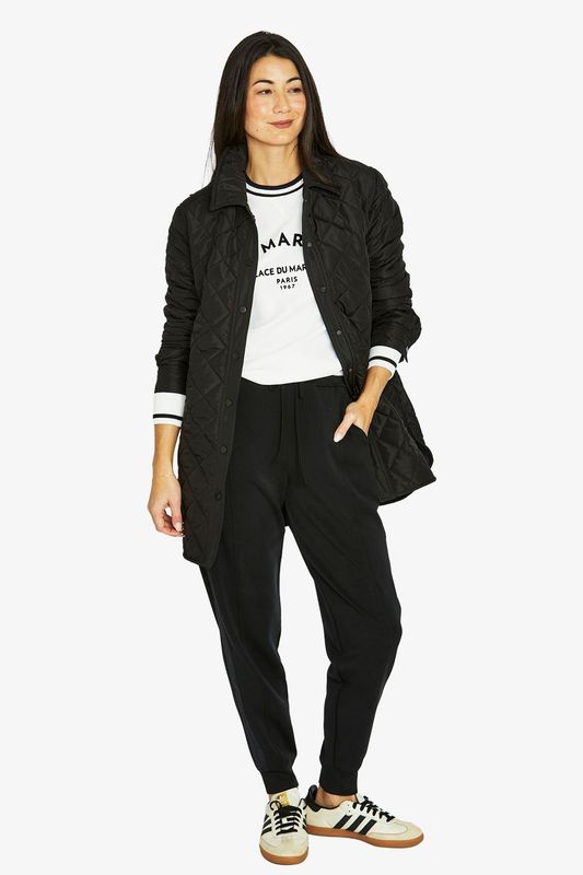 Jump - Long Puffer Jacket / Black 606J4007A