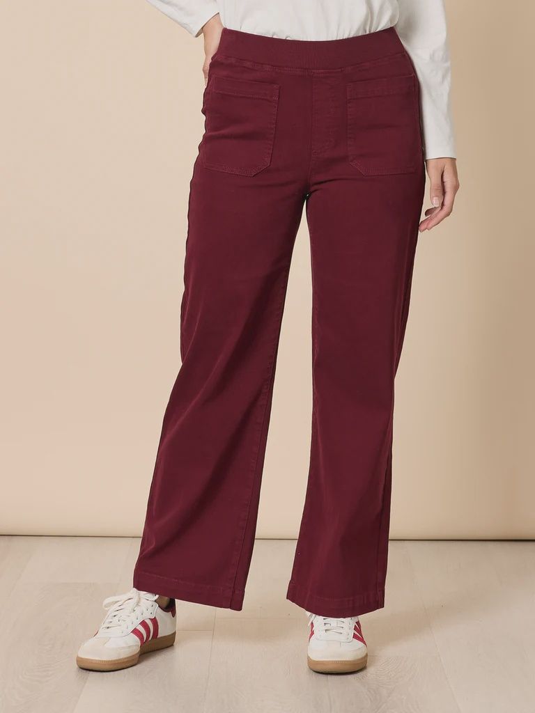 Threadz - Carpenter Wide Leg Pull on Jean / Shiraz 46595
