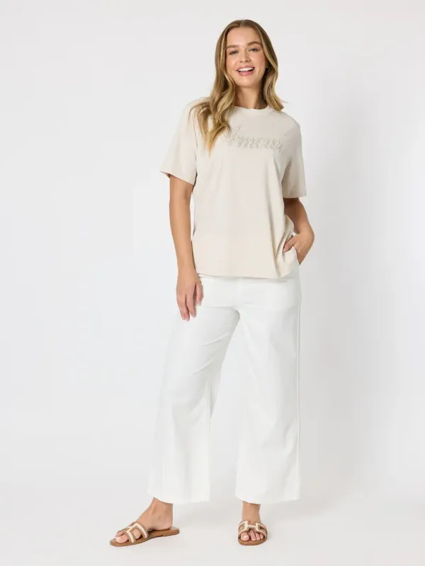 Threadz - Coast Wide Leg Jean / Milk 49703