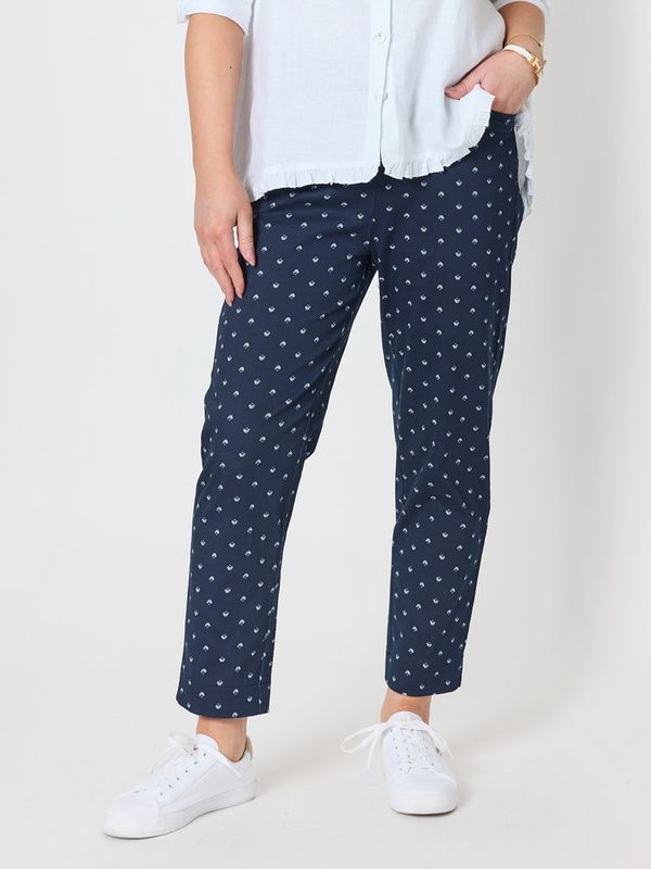 Gordon Smith - Tropez Slim Leg Print Pant / Navy/White 49475