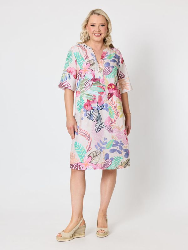 Gordon Smith - Desert Rose Print Dress / Pink/Multi 49479