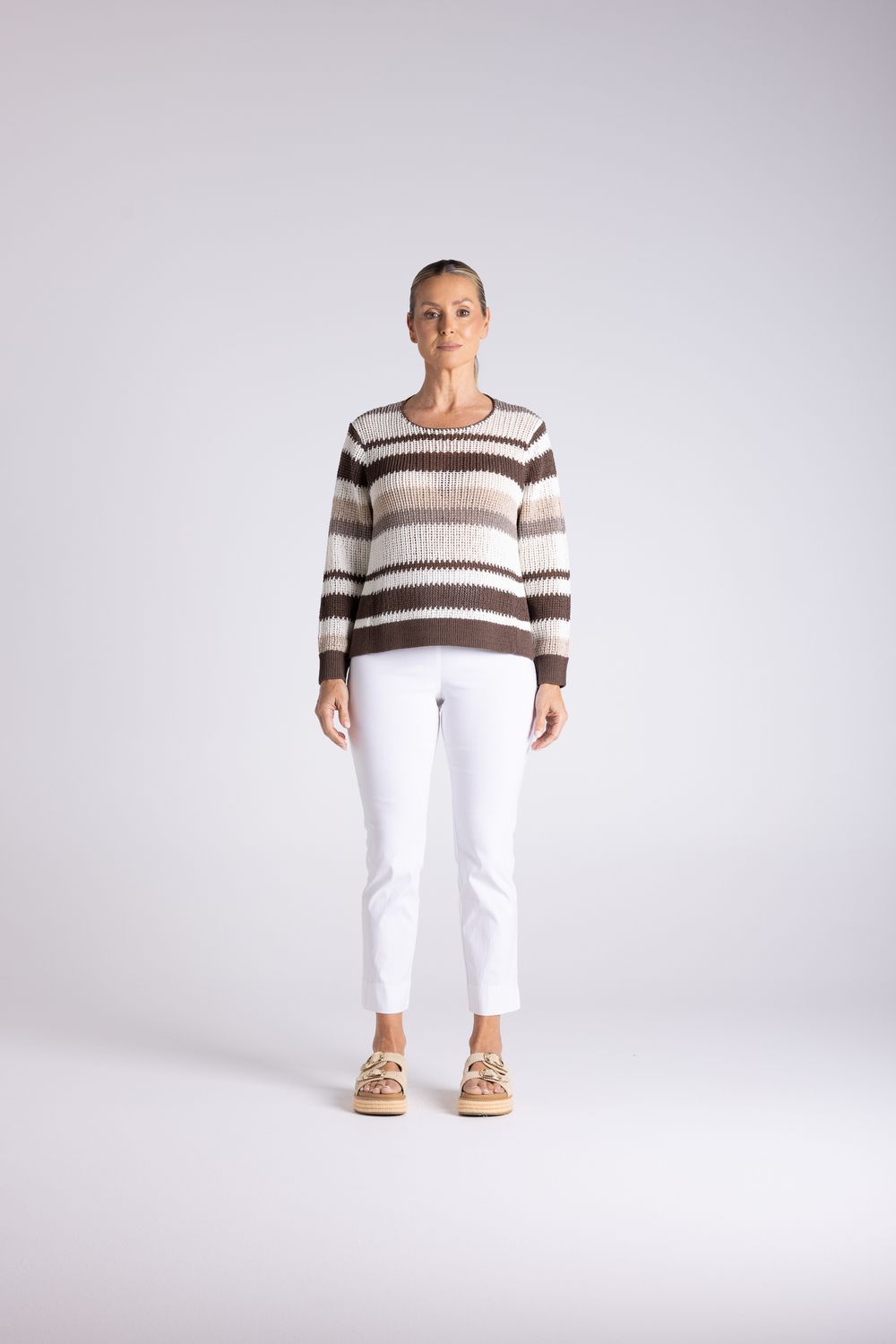 Two T's - Stripe Tape Yarn Knit / 3413